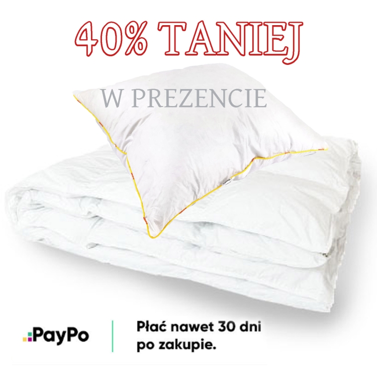Wiosenny zestaw- super okazja: Kołdra+ Poduszka puchowa 40% taniej